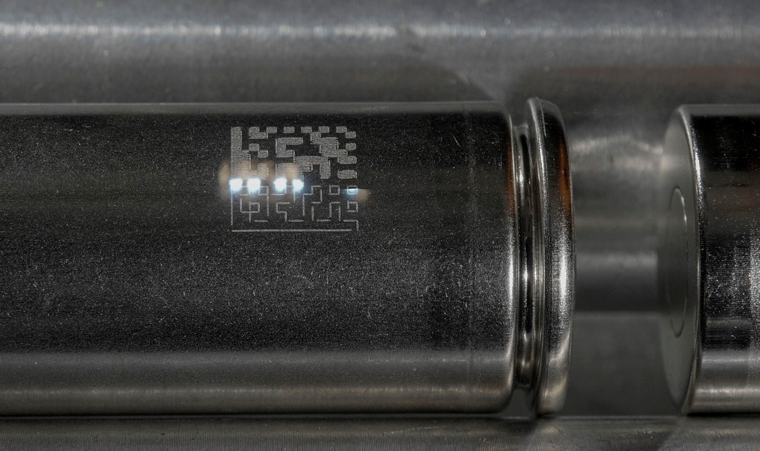 Laser marking battery